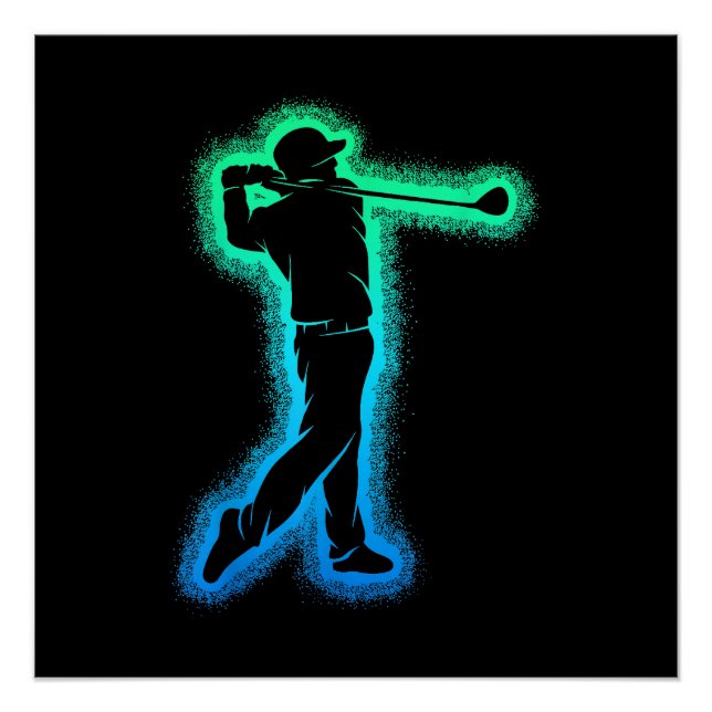 Golf Club Golfer Kids Boys Men Golfing Poster (Front)