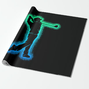 Golf Club Golfer Kids Boys Men Golfing Wrapping Paper