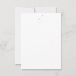 Golf Club (K) Flat Note Card
