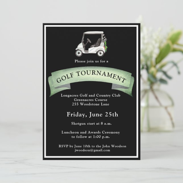Golf Club League Corporate Tournament Invitation (Standing Front)