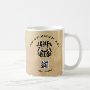 Golf Club League Custom Logo QR Code Coffee Mug