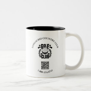 Golf Club League Phone Logo QR Code     Two-Tone Coffee Mug