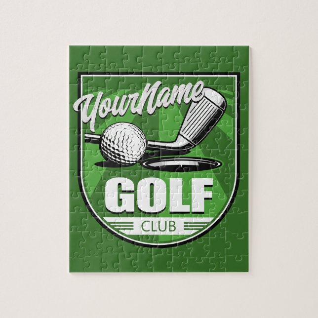 Golf Club NAME Pro Golfer Player Personalized Jigsaw Puzzle (Vertical)