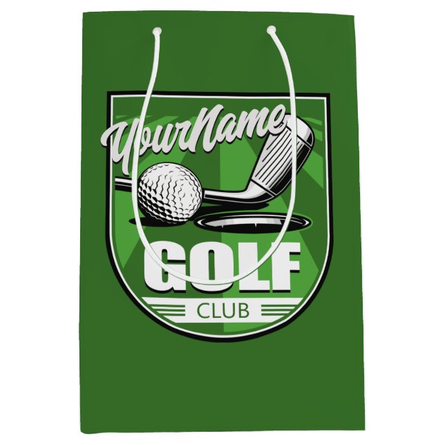 Golf Club NAME Pro Golfer Player Personalized  Medium Gift Bag (Front)