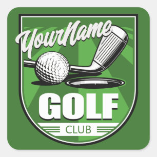 Golf Club NAME Pro Golfer Player Personalized   Square Sticker