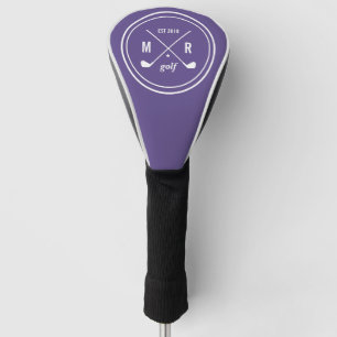 Golf CLub personalized logo monogram ultraviolet Head Cover