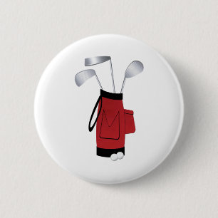 Golf Clubs and Bag 2 Inch Round Button