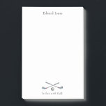 Golf Clubs and ball Golfers  Post-it Notes<br><div class="desc">This Personalized golf themed Post it notes features golf clubs and ball with the tag line 'in love with golf'</div>