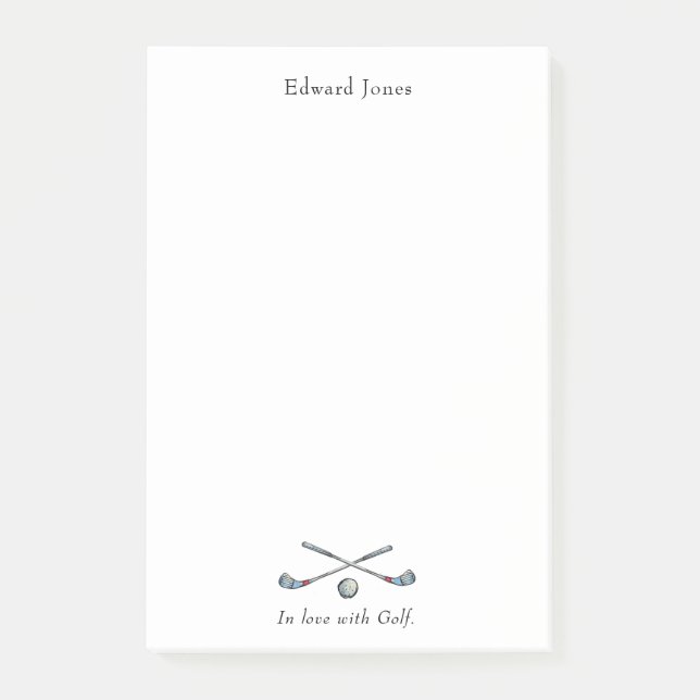 Golf Clubs and ball Golfers  Post-it Notes (Front)