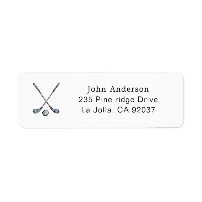 Golf clubs and ball Golfers Retourner l'adresse (Devant)