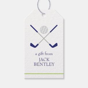 Golf Clubs and Ball Personalized Gift Tags