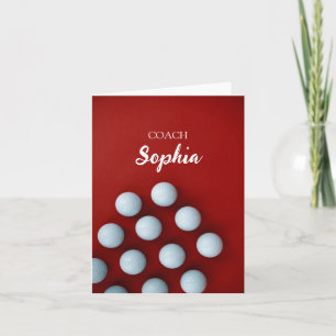 Golf Clubs Art Golf Coach Name For Golf Players Card