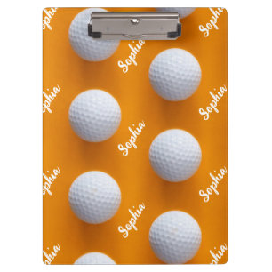 Golf Clubs Art Golf Coach Name For Golf Players Clipboard