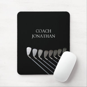 Golf Clubs Art Golf Coach Name For Golf Players Mouse Pad