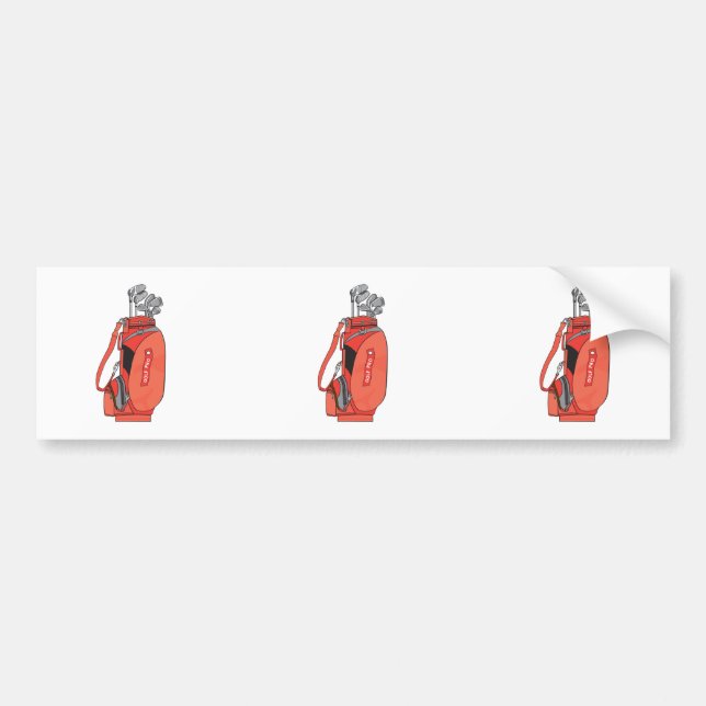 golf clubs bumper sticker (Front)