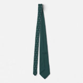 Golf Clubs Monogrammed Dark Green Tie (Back)
