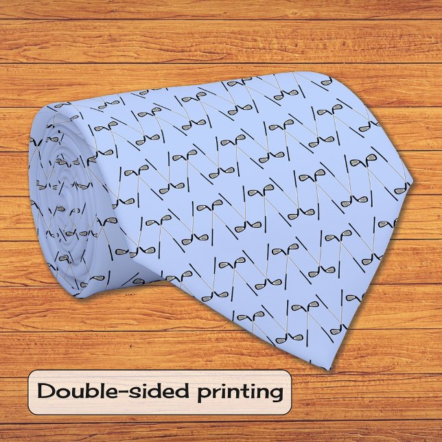 Golf clubs pattern blue tie (Creator Uploaded)