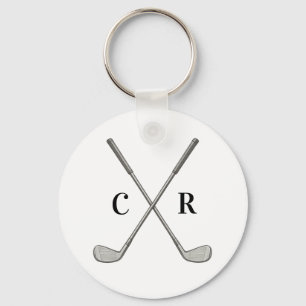 Golf Clubs Personalized Keychain