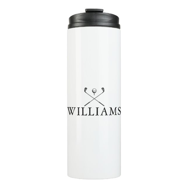 Golf Clubs Personalized Name  Thermal Tumbler (Front)