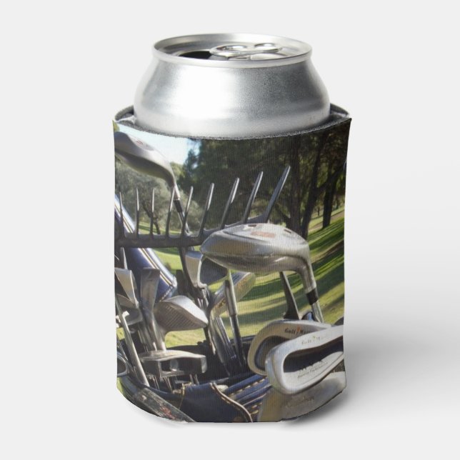 Golf Clubs Stubby Can Holder. Can Cooler (Can Front)