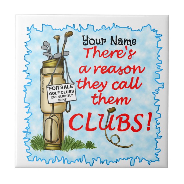 Golf Clubs Tile (Front)