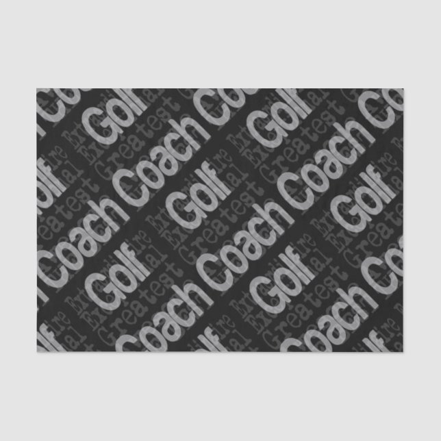 Golf Coach Extraordinaire Tissue Paper (Front)