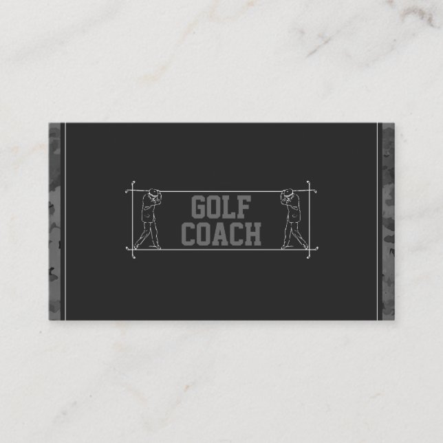Golf Coach Instructor Teacher Lessons Instruction  Business Card (Front)
