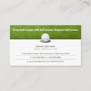 Golf Coach   Professional Golf Instructor Lesson Business Card