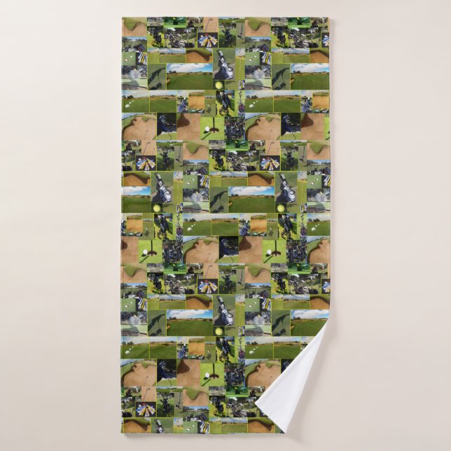 Golf Collage (Serviette de bain)