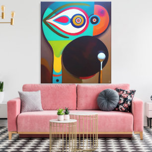 Golf Composition - Large Painting Canvas Print