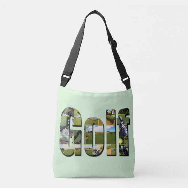 Golf Composition Picture Logo,  Crossbody Bag (Front)