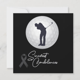 Golf Condolences sympathy for  woman golfer  Card