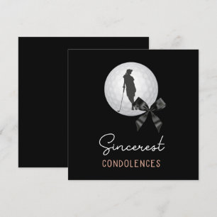 Golf Condolences sympathy for  woman golfer  Card