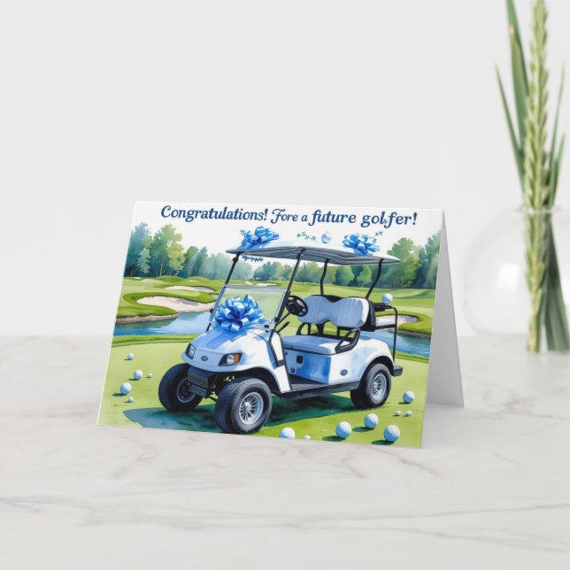 Golf Congratulations for Baby Boy  Card (Front)