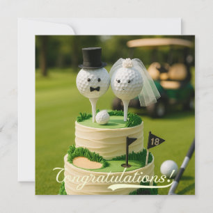 Golf Congratulations for golfer bride and groom 
