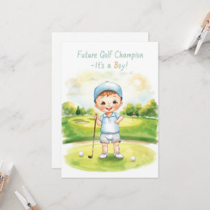Golf Congratulations It’s a Boy Card Baby Golfer