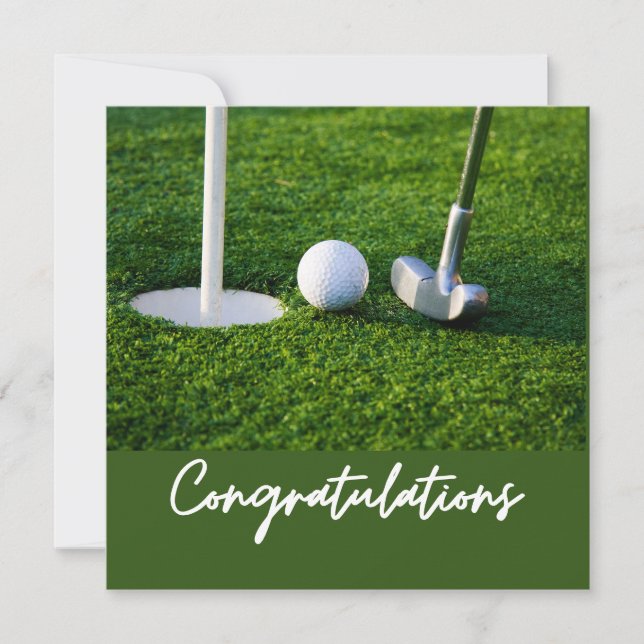 Golf Congratulations themed for golfer  (Front)