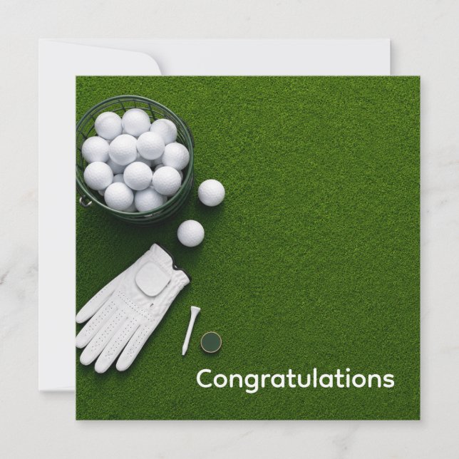 Golf Congratulations themed for golfer  (Front)