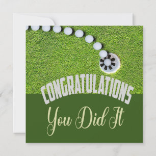 Golf Congratulations you did it for golfer