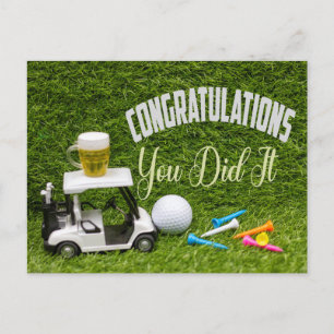 Golf Congratulations you did it for golfer Postca Postcard