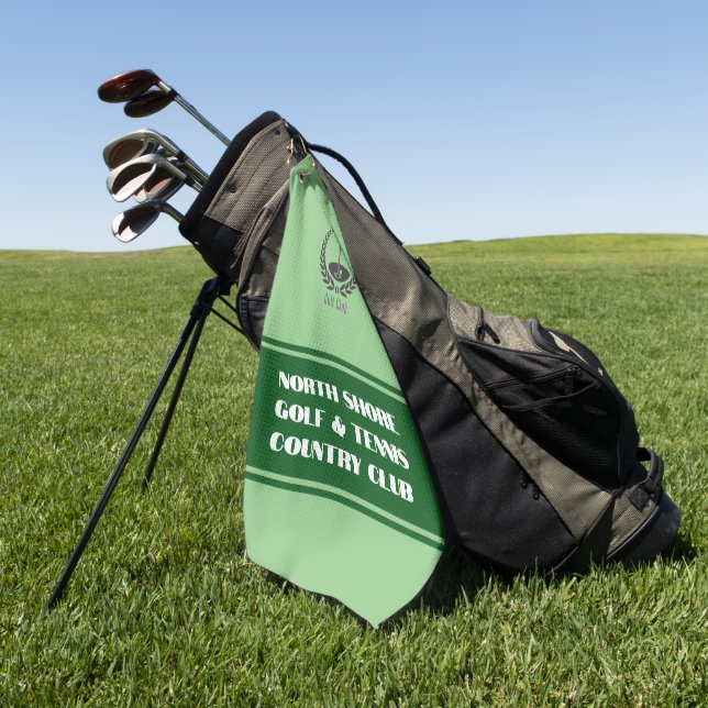 Golf Country Club Towel with Club Logo (Green)