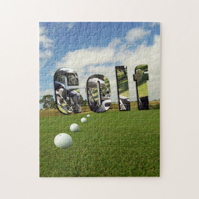 Golf Course And Logo, Jigsaw Puzzle (Vertical)