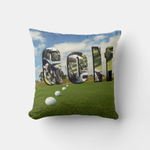 Golf Course And Logo, Throw Pillow