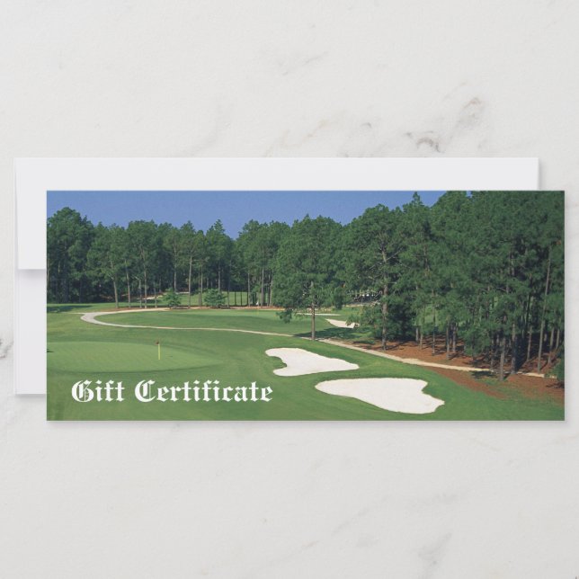 Golf Course Business Gift Certificate (Front)