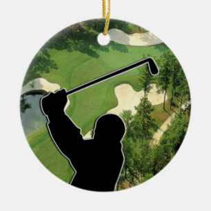 Golf Course Ceramic Ornament
