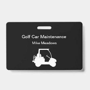 Golf Course Golf Car Maintenance Crew Name Badges