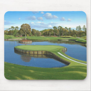 Golf course greeens background mouse pad