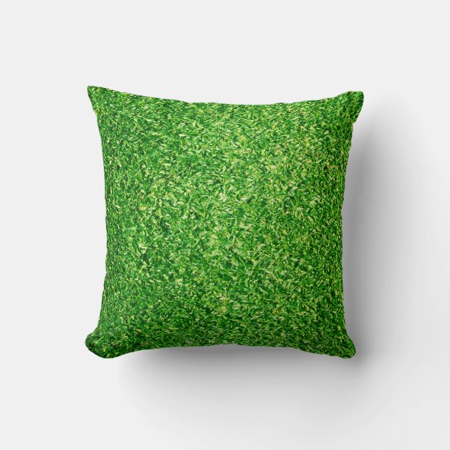 Golf Course Green grass background Throw Pillow (Front)