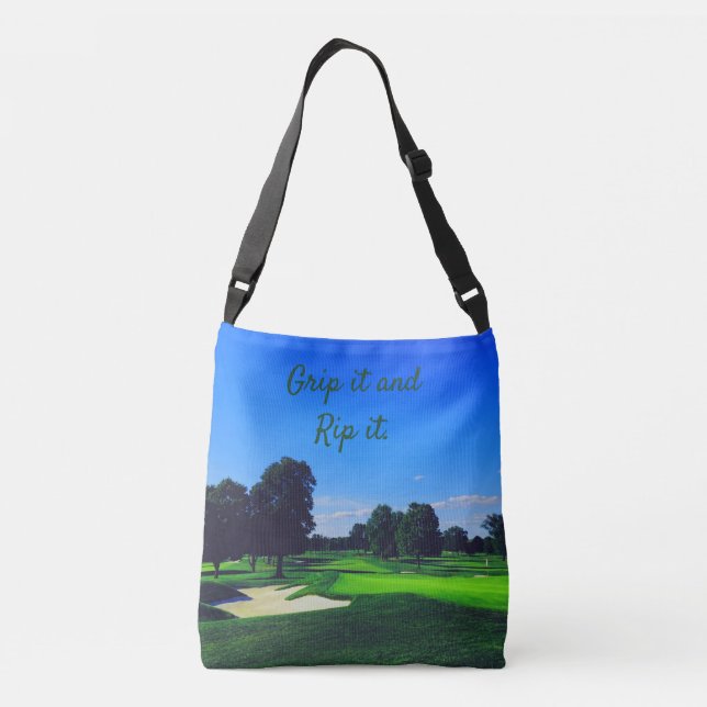 Golf Course Grip it and Rip it Crossbody Bag (Back)