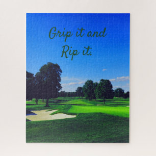 Golf Course Grip it and Rip it Jigsaw Puzzle
